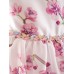 Платье 856М бело-розовое