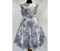 Платье 1806 бело-синее