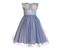 Платье 996 голубое