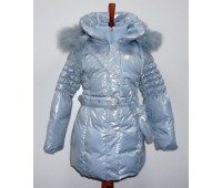 Зимнее пальто на пуху для девочки (14650)